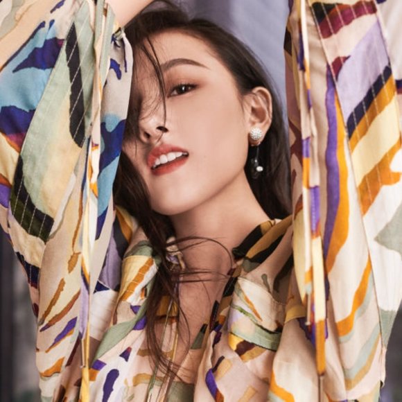 NWT H&M Studio Collection Multicolor Rainbow Silk Maxi Balloon Sleeve Dress - Picture 11 of 11